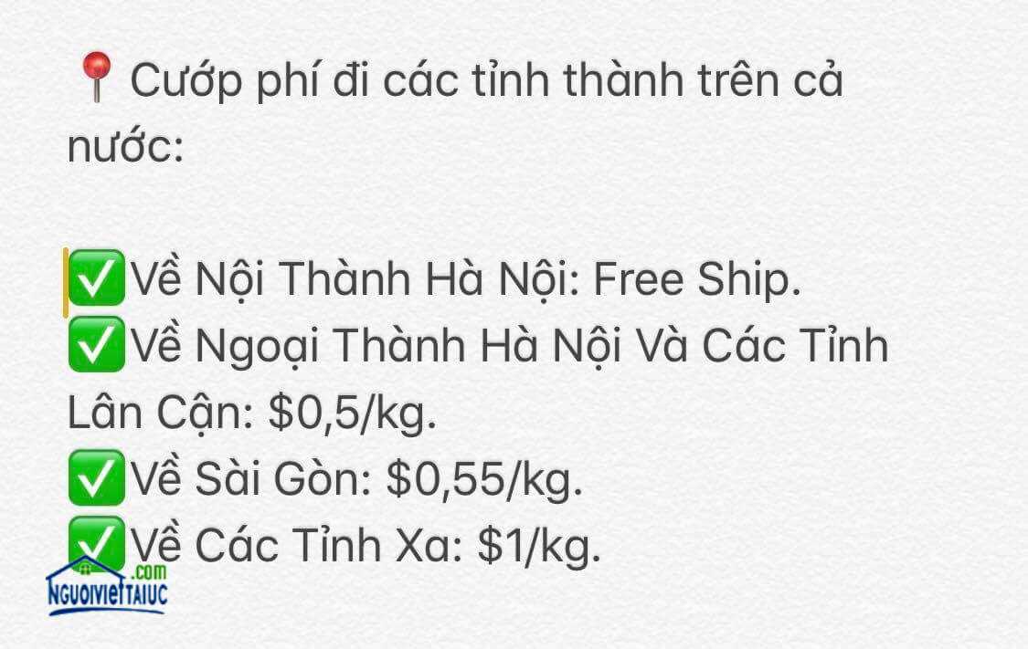 Giá cước vận chuyển Hàng Điện Tử  từ Sydney về Việt nam đi các tỉnh thành trên cả nước