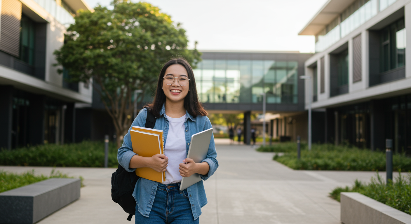 Sinh viên Việt Nam vui vẻ, tự tin tại trường học ở Úc