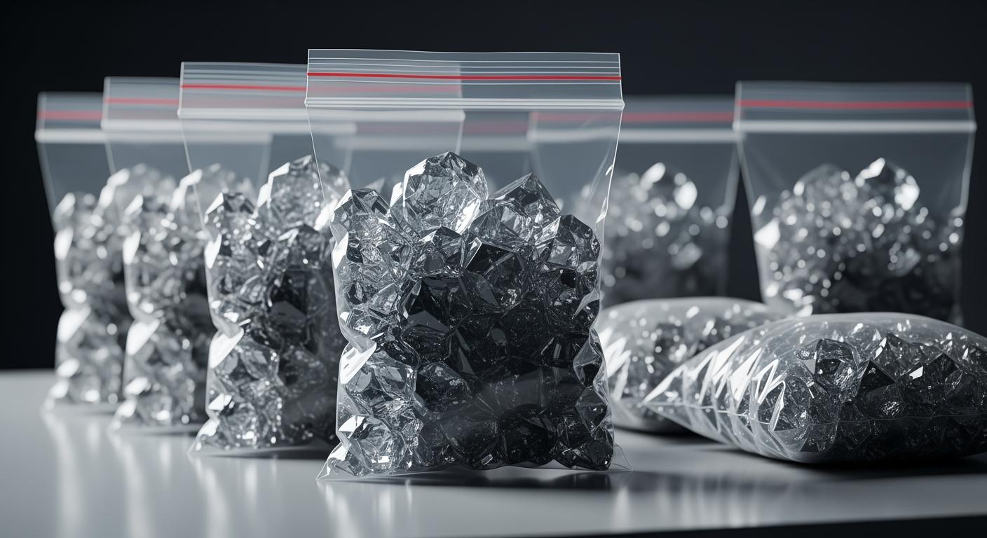 Lượng lớn ma túy đá (methamphetamine) bị cảnh sát thu giữ làm bằng chứng.