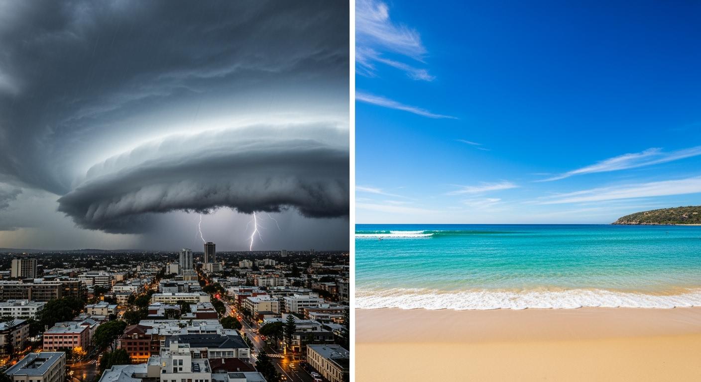 Australia trải qua cuối tuần thời tiết trái ngược: Nơi mưa bão, nơi nắng ấm