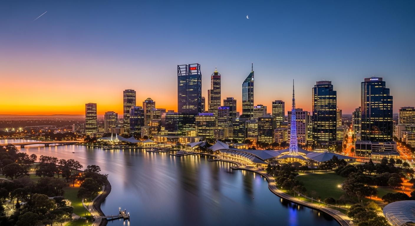 Khung cảnh thành phố Perth thuộc khu vực regional của Úc