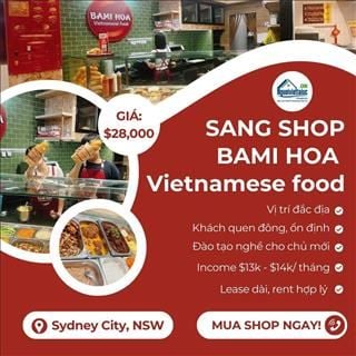 Sang shop Bami Hoa Vietnamese food, vị trí siêu đẹp tại Sydney