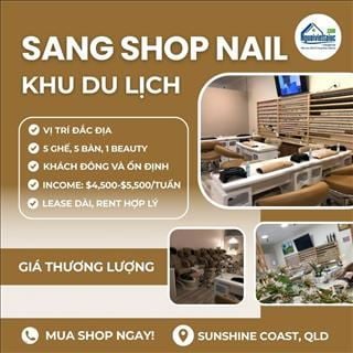 Sang shop nails gần biển, vị trí đẹp, income ổn định tại Sunshine Coast, Qld