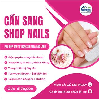 Sang shop nails gần Inala - vào là có lời ngay, thích hợp đầu tư và xin visa